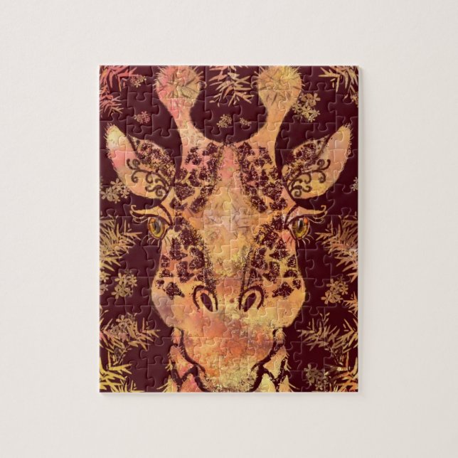 Girafa parece Quebra-cabeça - Pintura (Vertical)