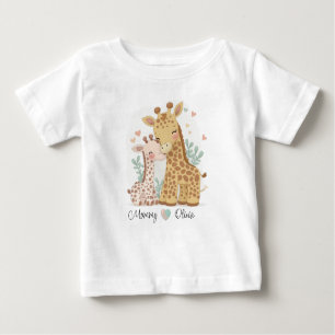 Girafa Personalizada Amor Camisa De Bebê