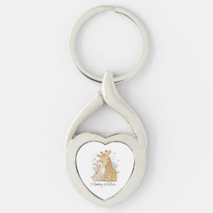 Girafa Personalizada Love Metal Chaveiro