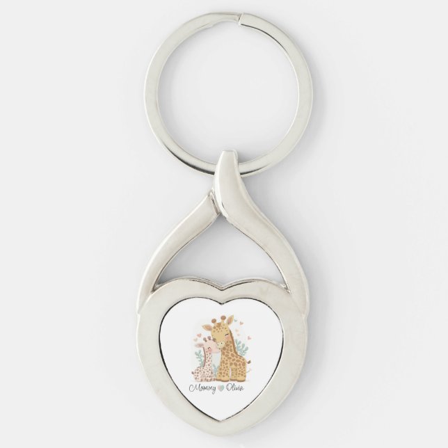 Girafa Personalizada Love Metal Chaveiro (Frente)