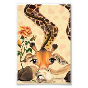 Girafa Romântica - Adicione Sua Foto / Nome