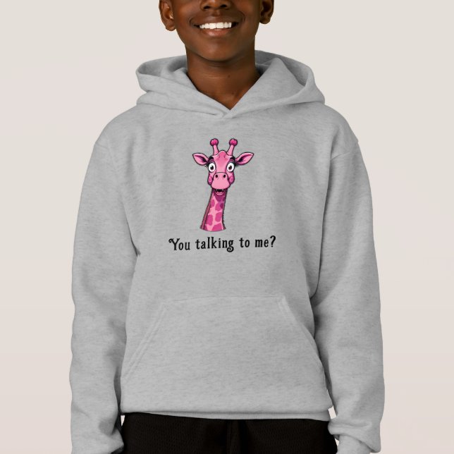 Girafa rosa-branca surpreendida (Frente)