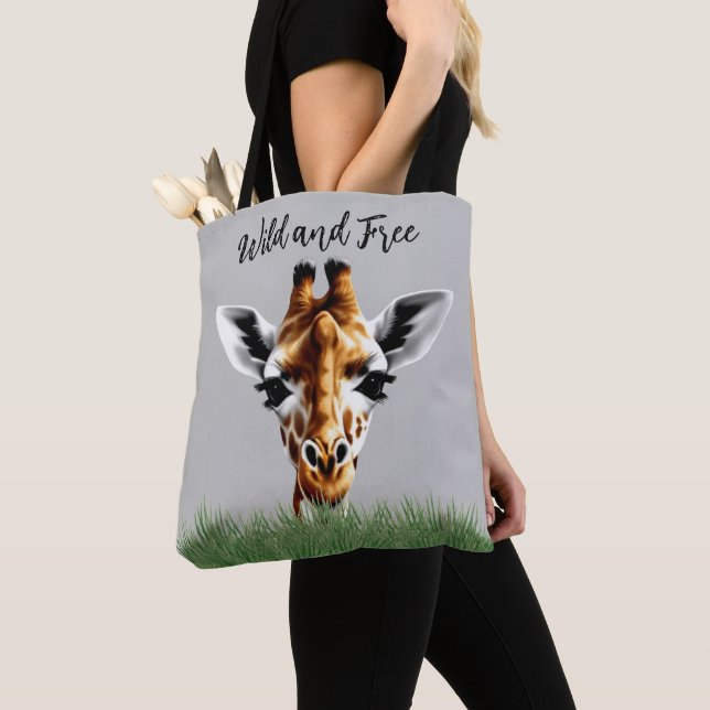 Girafa Tote Bag Selvagem E Livre (Close Up)