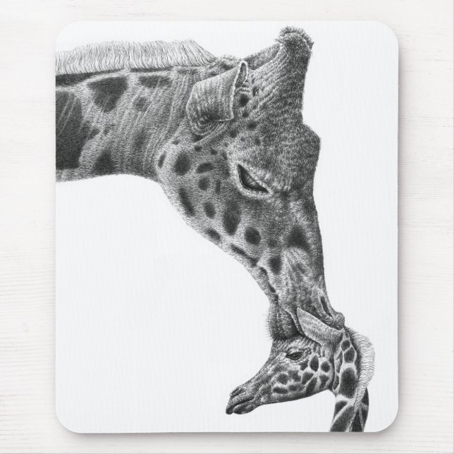 Girafa & vitela Mousepad (Frente)