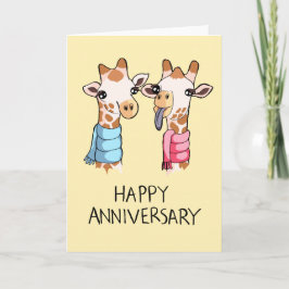 Girafas Bonitas Escarpam Cartão De Aniversário De