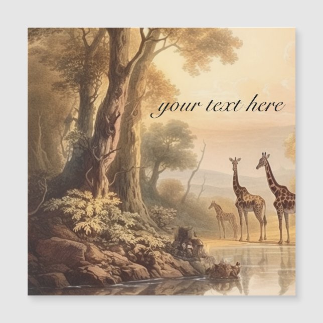 Girafas botânicas, personalizáveis (Frente)