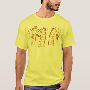 Girafas com a camisa dos homens dos bigodes v2