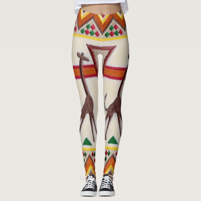 Girafas em leggings africanas (Frente)