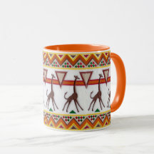 Girafas na caneca de África