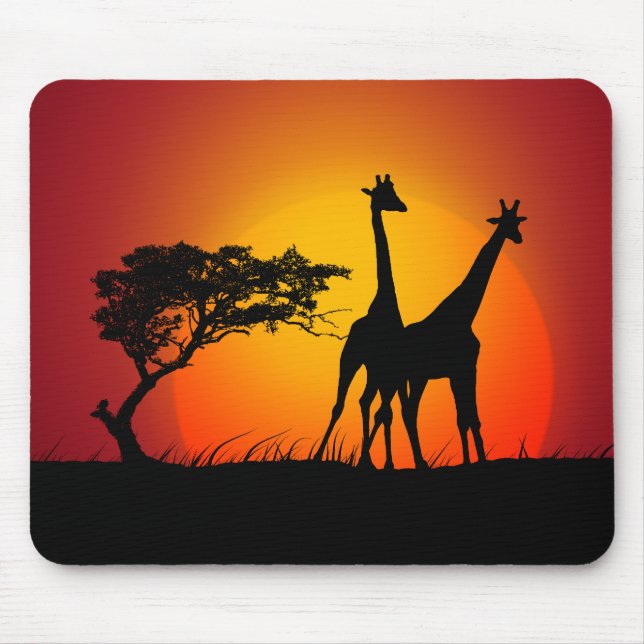 Girafas no mousepad de África (Frente)