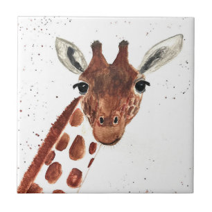 Giraffe aquarela animais Safari African Jungle