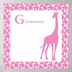 Giraffe Baby Bedroom Poster