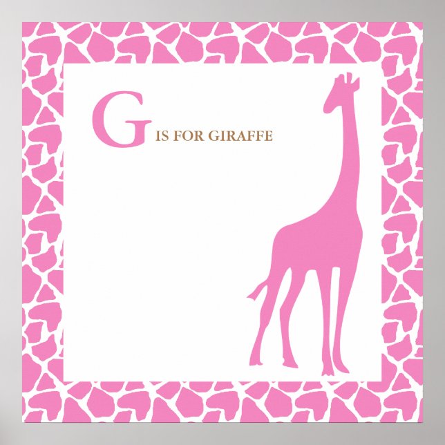 Giraffe Baby Bedroom Poster (Frente)