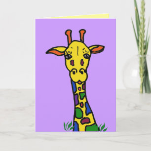 Giraffe cartões de agradecimentos