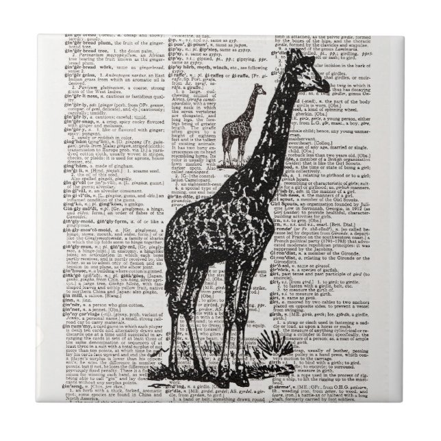 Giraffe Dictionary Art (Frente)