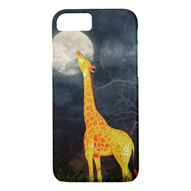 Giraffe e Moon iPhone Samsung Galaxy S6/S5 Capas (Verso)