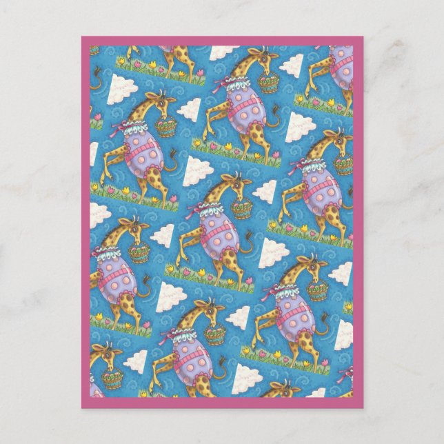 GIRAFFE E TULIPS DE OVOS LESTE, CARTÃO POSTAL PRIM (Frente)
