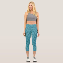 Giraffe impressão High Waisted Capris