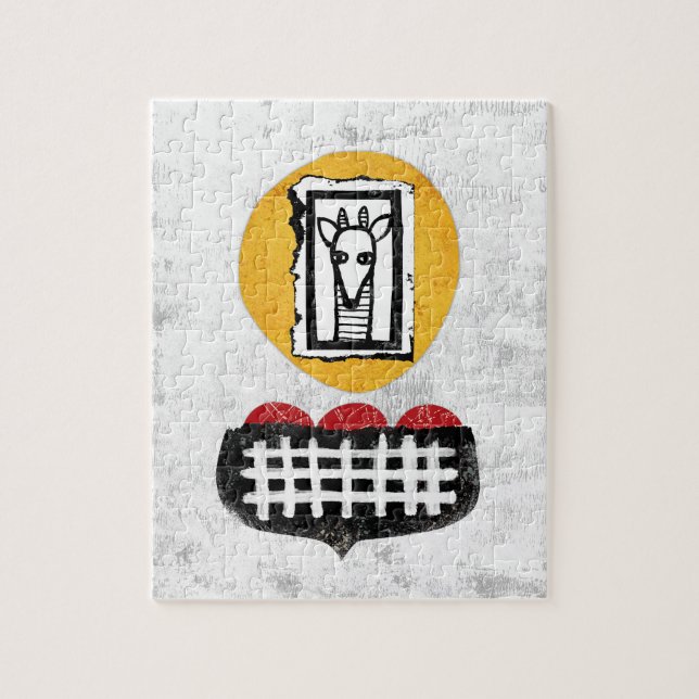 Giraffe Irá Se Você Vai Jigserse Quebra-cabeça (Vertical)