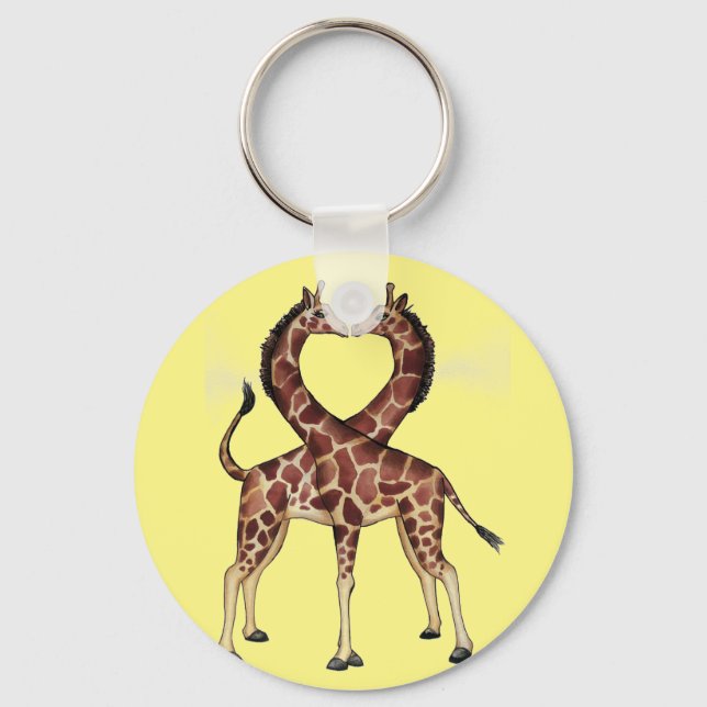 Giraffe Love chaveiro (Frente)
