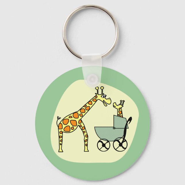 Giraffe, mãe e Chaveiro bebê (Frente)