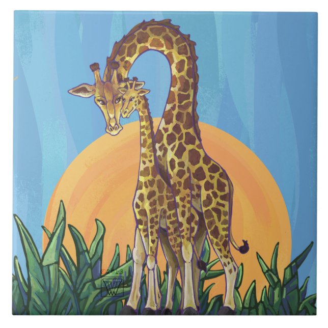Giraffe Mama e Bebê (Frente)