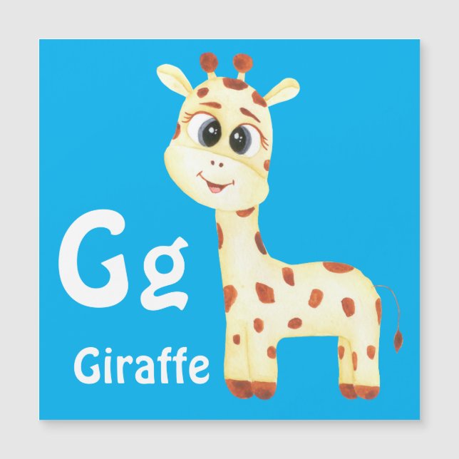 Giraffe personaliza ABC: Carta G - Adicionar seu n (Frente)