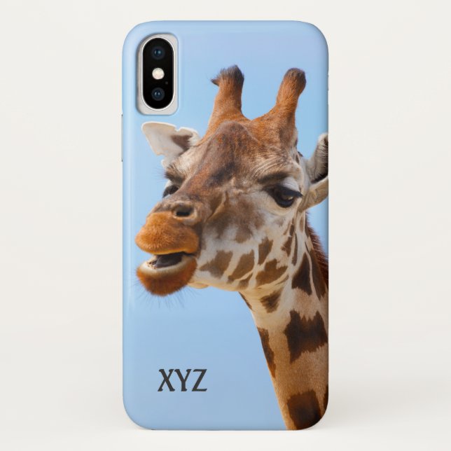 Giraffe Portraje capas de monograma personalizadas (Verso)