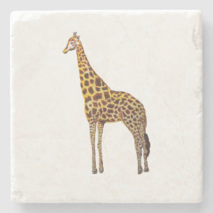 Giraffe Safari - Pintura de Porta copos de Pedra