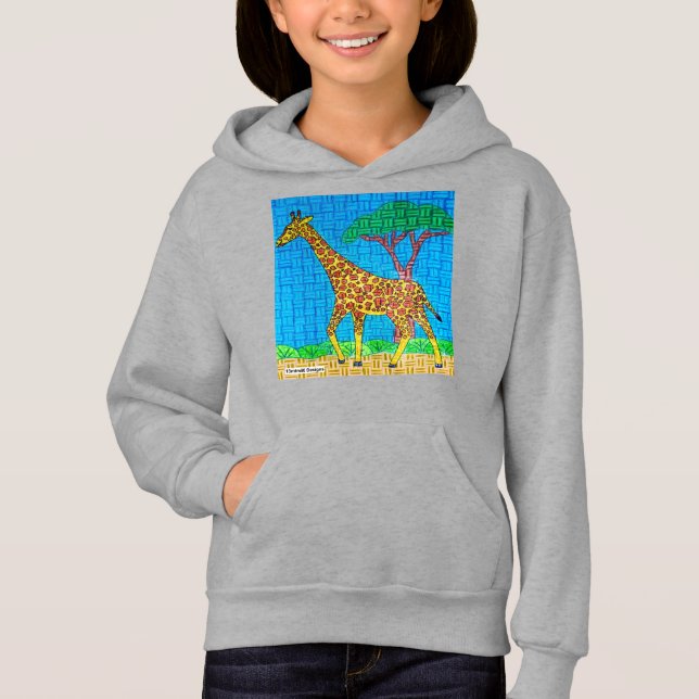 Giraffe (vívido) - Moletom de Menina (Frente)