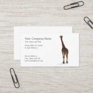 Giraffe Zoologista Cartão de visita