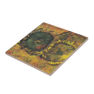 Girasóis de Van Gogh - Arte Floral Dourada Vintage