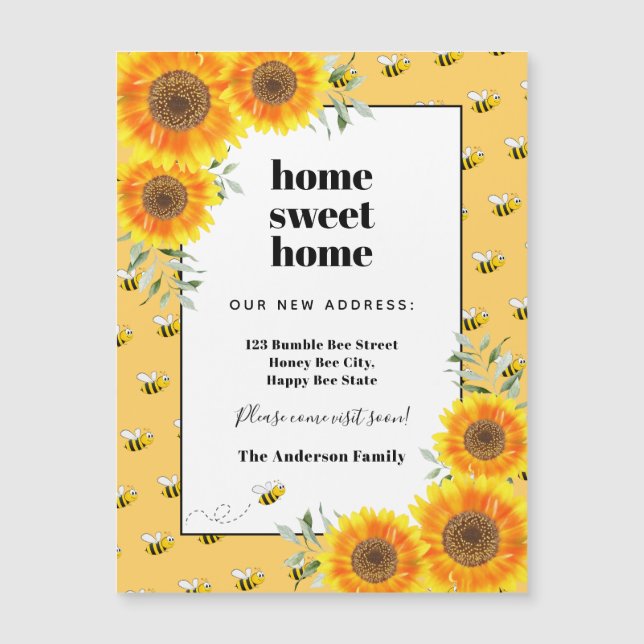 Girassóis abelha nova casa em movimento (Frente)