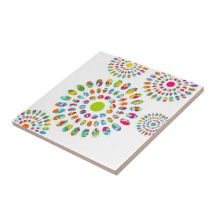 Girassóis abstratos coloridos