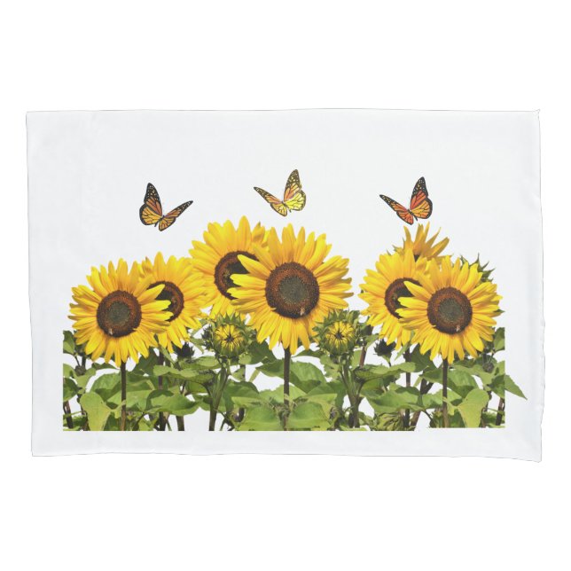 Girassóis Amarelos com Flores de Borboletas  (Frente)