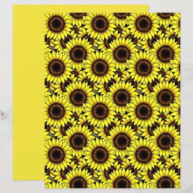 Girassóis Amarelos Ouros grandes (Frente/Verso)