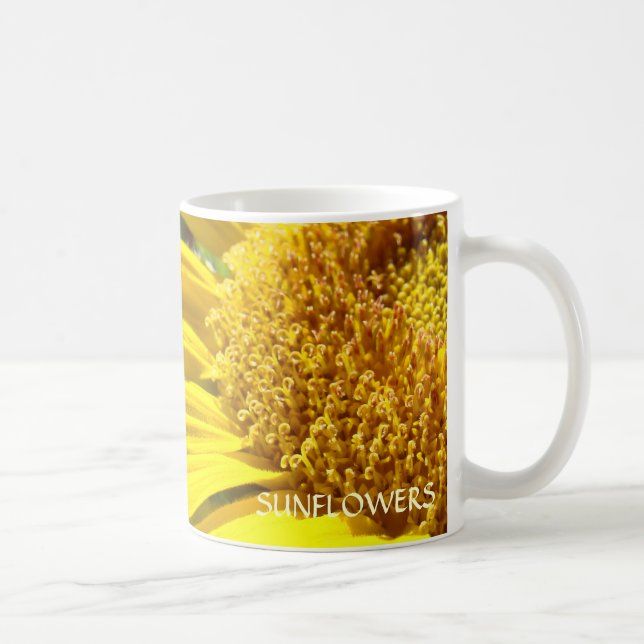 GIRASSÓIS, CANECA DE CAFÉ DE GIRASSOL CANECAS DE V (Direita)