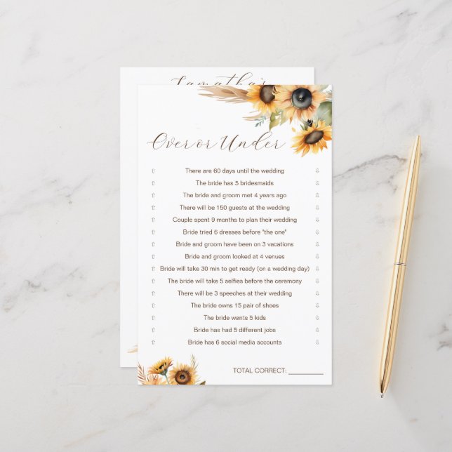 Girassóis chá de panela Sobre ou Sob jogo (Frente/Verso In Situ)