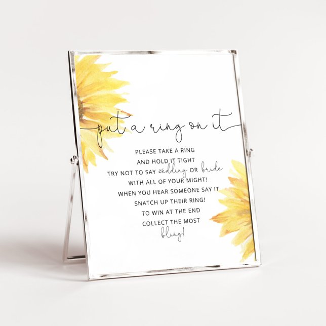 Girassóis colocam um anel no poster de jogo (Criador carregado)