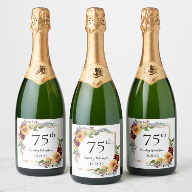 Girassóis de 75 Anos de Idade (Garrafas)
