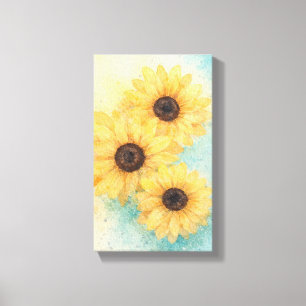 Girassóis no Canvas