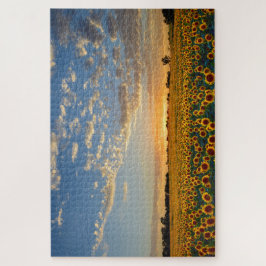 Girassóis no Sunset Jigsaw Quebra-cabeça