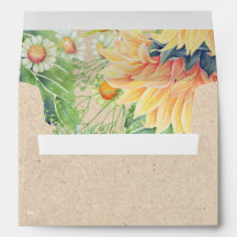 Girassóis russos | Envelopes Kraft Paper Wedding