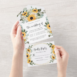 Girassóis russos | Watercolor Floral Wedding