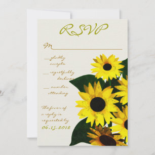 Girassóis Sunny — cartões rsvp