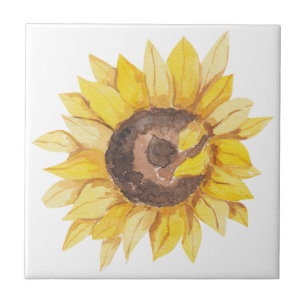 Girassol Amarelo Aquarela