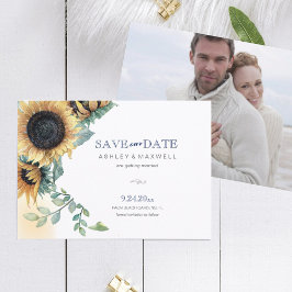 Girassol Amarelo Flat Guarde O Cartão De Data