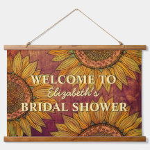 Girassol Arte em Aquarela Boho Rústico Chá de Noiv