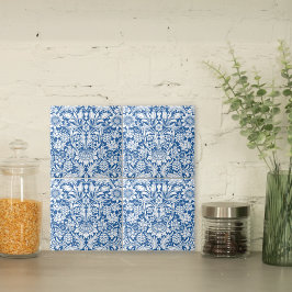 Girassol Azul com Uvas William Morris