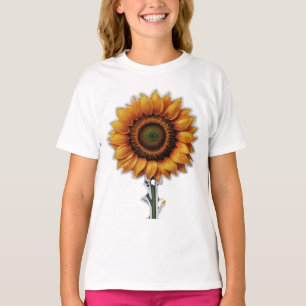 Girassol Camiseta Básica de Menina